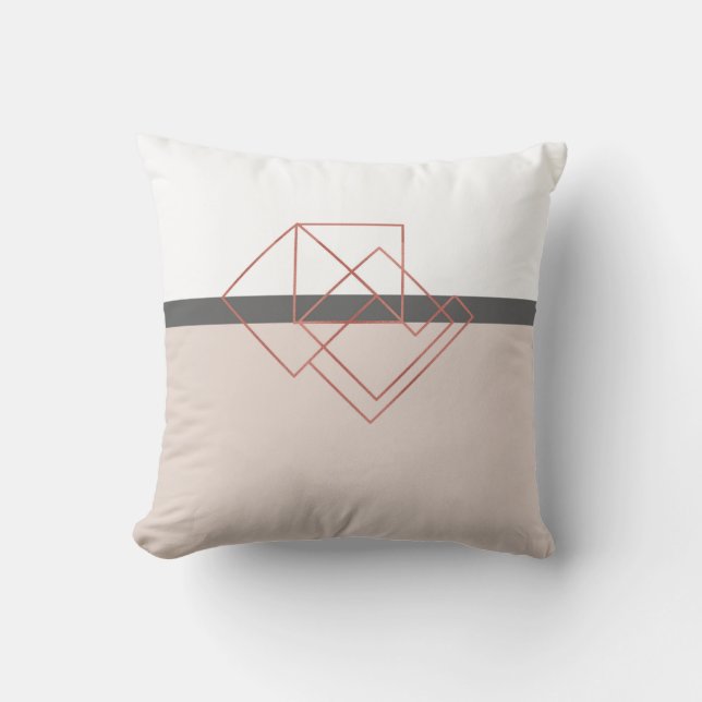 modern rose gold pillow (Front)