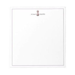 Modern Rose Gold Pineapple Personalized Notepad