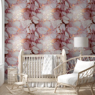 Modern Rose Gold Pink Marble  Wallpaper
