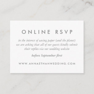 Modern Rose Gold Rings Wedding Online RSVP Card