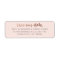 Modern rose gold save the date pink return address