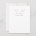 Modern Rose Gold Script Date Night Idea Advice Card<br><div class="desc">These modern rose gold script date night idea cards are the perfect activity for a minimalist wedding reception or bridal shower. The simple blush pink rose gold colour design features unique industrial lettering typography with modern boho style. Customizable in any colour. Keep the design minimal and elegant, as is, or...</div>