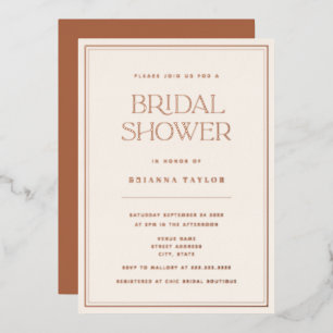 Modern Rose Gold & Terracotta Bridal Shower