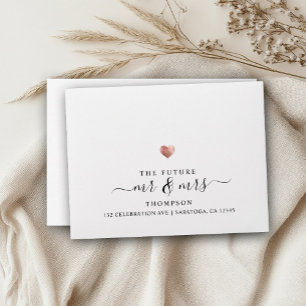 Modern Rose Gold The Future Mr and Mrs Chic RSVP Envelope