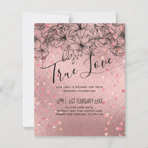 Modern Rose Gold Trendy Budget Wedding