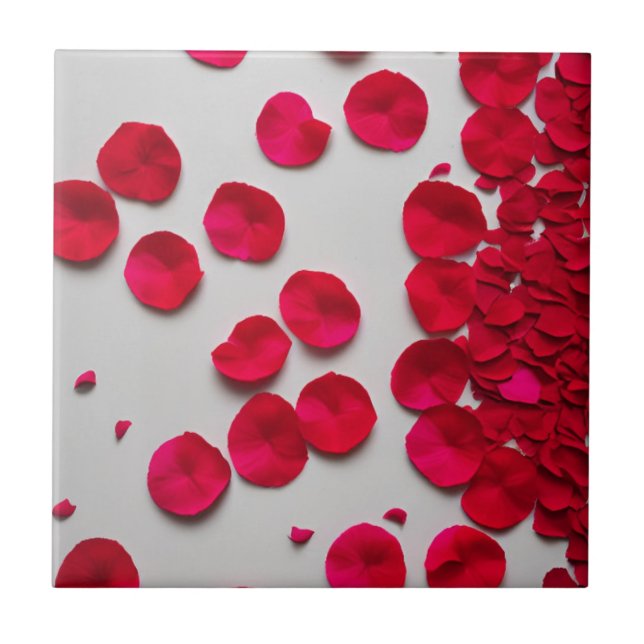 Modern Rose Petals Tile (Front)