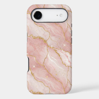 Modern Rose Quartz Marble Gold