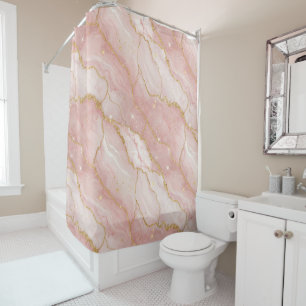 Modern Rose Quartz Marble Gold