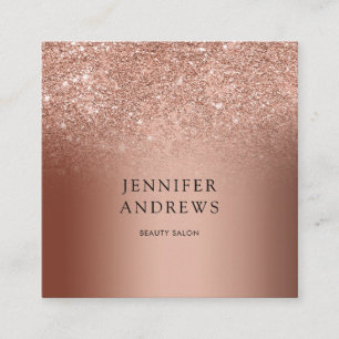 Modern Rosegold Glitter Salon  Business Card