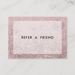 Modern Rosegold Glitter Salon Discount Card