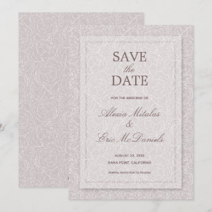 Modern Roses Elegant Wedding Save The Date