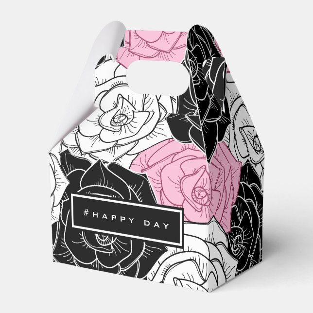 Modern roses favor box (Front Side)