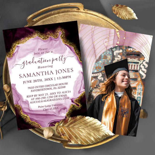 Modern Roses Graduation Invitation Template (Creator Uploaded)