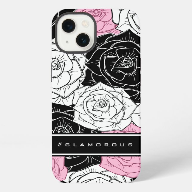 Modern roses iPhone case (Back)
