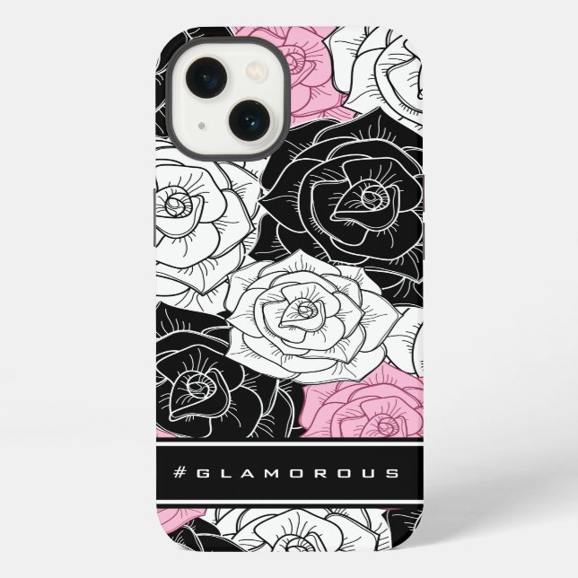 Modern roses iPhone case (Back)