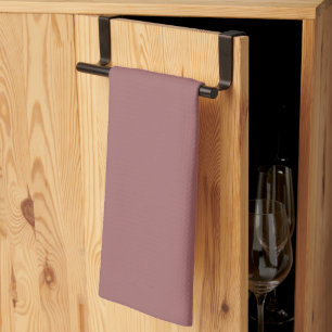 Modern Rosewood Pink Plain Solid Colour Kitchen Towel