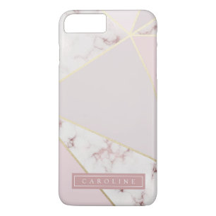 Modern Rosy Gold Marble Phone Case