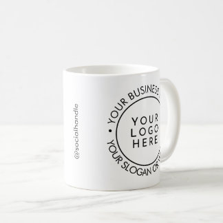 Modern Round Business Logo Promotional Coffee Mug
