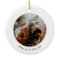 Modern Round Photo Couple First Christmas