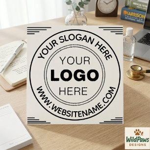 Modern Round Return Address Custom Business Self-inking Stamp