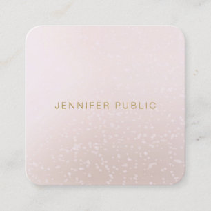 Modern Rounded Square Template Elegant Gold Font Square Business Card