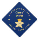 Modern Royal Blue and Gold Graduation Star
