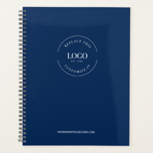 Modern Royal blue Branded Custom Logo website Planner