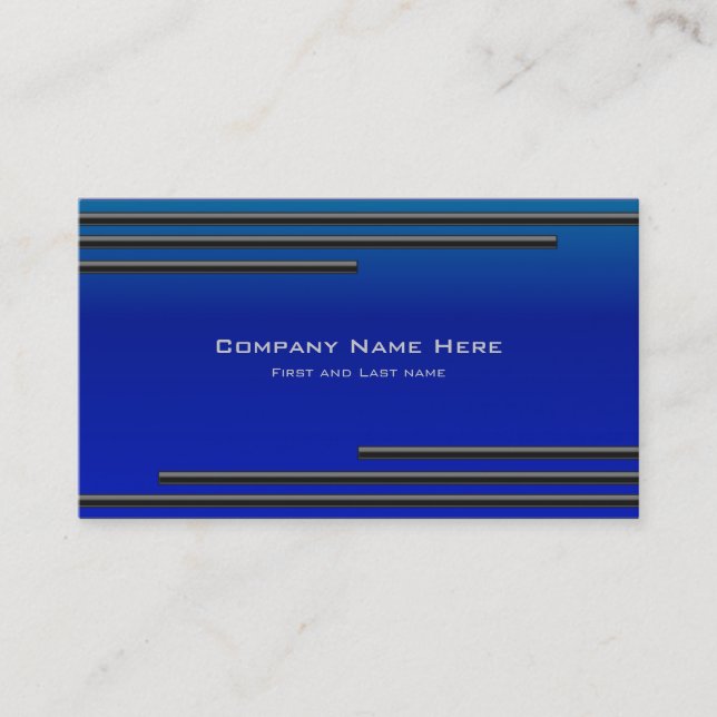 Modern Royal Blue Business Card (Front)