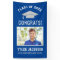 Modern Royal Blue Silver Photo Graduation Party