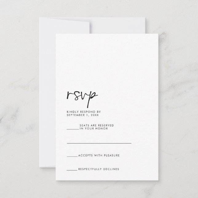 Modern RSVP Card (Front)