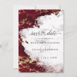 Modern Ruby Watercolor Geode  BarefootBride™