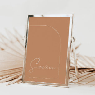 Modern Rust Arch Table Seven Table Number