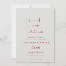 Modern Rust Wedding Invitation
