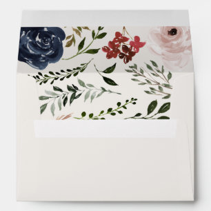 Modern rustic antlers floral envelope
