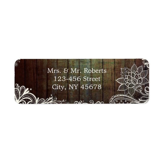 modern rustic barnwood lace country wedding (Front)