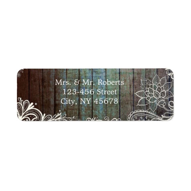 modern rustic barnwood lace wedding (Front)
