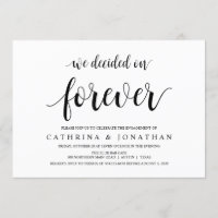 Modern Rustic, Black script, Engagement Party