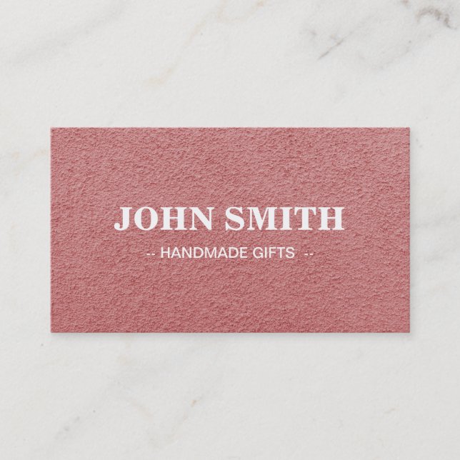 Modern Rustic brown Kraft Sand Paper Business Card (Front)