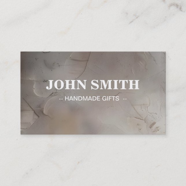 Modern Rustic brown Kraft Sand Paper Business Card (Front)
