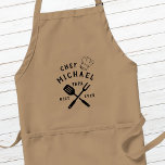 Modern Rustic Chef BEST PAPA EVER Father's Day Standard Apron<br><div class="desc">Retro cool personalized "BEST PAPA EVER" bbq apron in a logo-style typography design featuring dad or granddad's name alongside a chef's hat. Great gift for Father's day or a unique birthday gift for the Papa who loves to barbeque.</div>