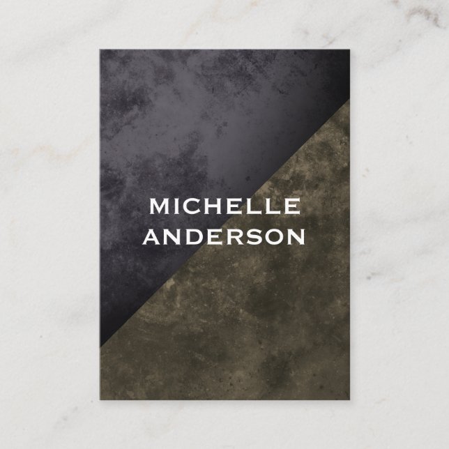 Modern Rustic Colour Blocks Business Card (Front)