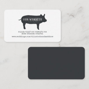 Modern Rustic Country Farmhouse Wedding Website Enclosure Card