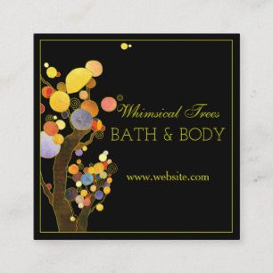 Modern Rustic Country Trees Body & Bath Square Business Card