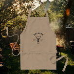 Modern Rustic Custom Best Dad Ever Retro Cool Standard Apron<br><div class="desc">Retro cool personalized "BEST DAD EVER" bbq apron in a logo-style typography design featuring the dad's name and the year he became a father alongside a buck. Great gift for Father's day or a unique birthday gift for the dad who loves to barbeque.</div>