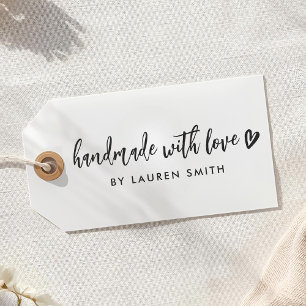 Modern Rustic Custom Name Handmade with Love Self-inking Stamp