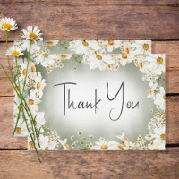 Modern Rustic Daisy Frame Green Wedding