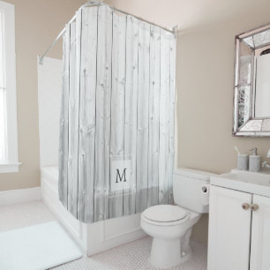 Modern rustic driftwood shiplap pattern monogram