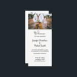 Modern rustic elegant photo wedding program<br><div class="desc">Modern rustic elegant photo wedding ceremony program.
You can add your own photo and text to personalize.
This wedding program is part of the Modern elegant photo wedding collection.</div>