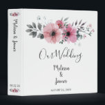 Modern rustic elegant watercolor flowers Wedding Binder<br><div class="desc">Modern rustic elegant watercolor flowers Wedding Binder.
You can easily change the text to personalize.
If you need help,  contact me.</div>