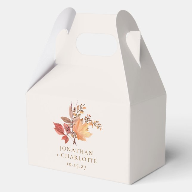 Modern Rustic Fall Boho Flower Wedding  Favor Box (Front)